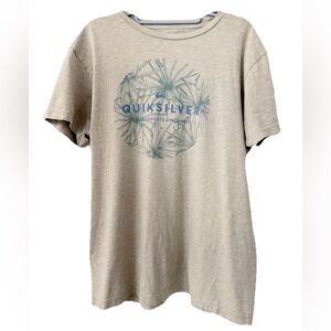 Quiksilver Graphic Surf T-Shirt Men’s Large Beige Heather Tee